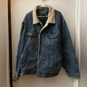 Steve & Barry's Blue Denim Jacket with Sherpa Collar